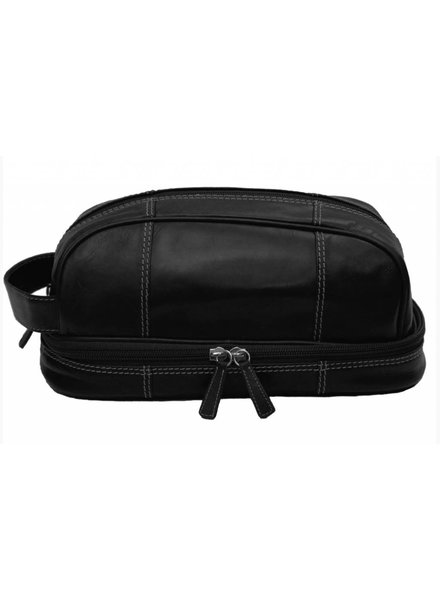ILI Leather Deluxe Leather Men's Toiletry Kit
