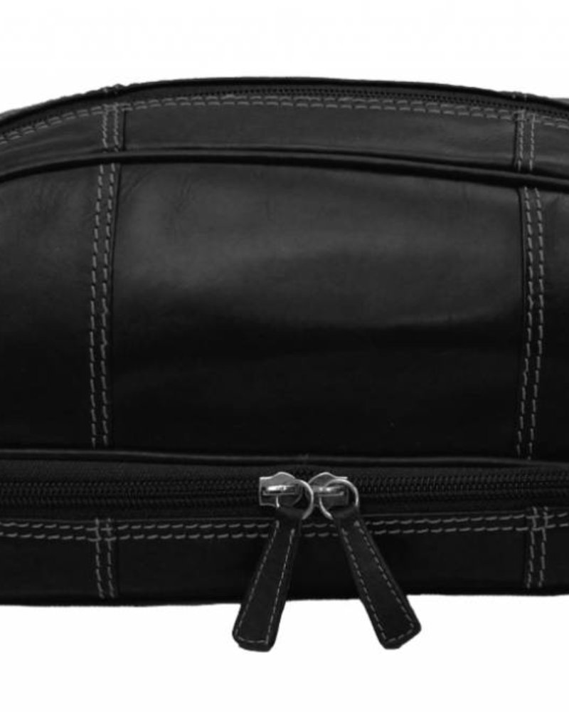ILI Leather Deluxe Leather Men's Toiletry Kit