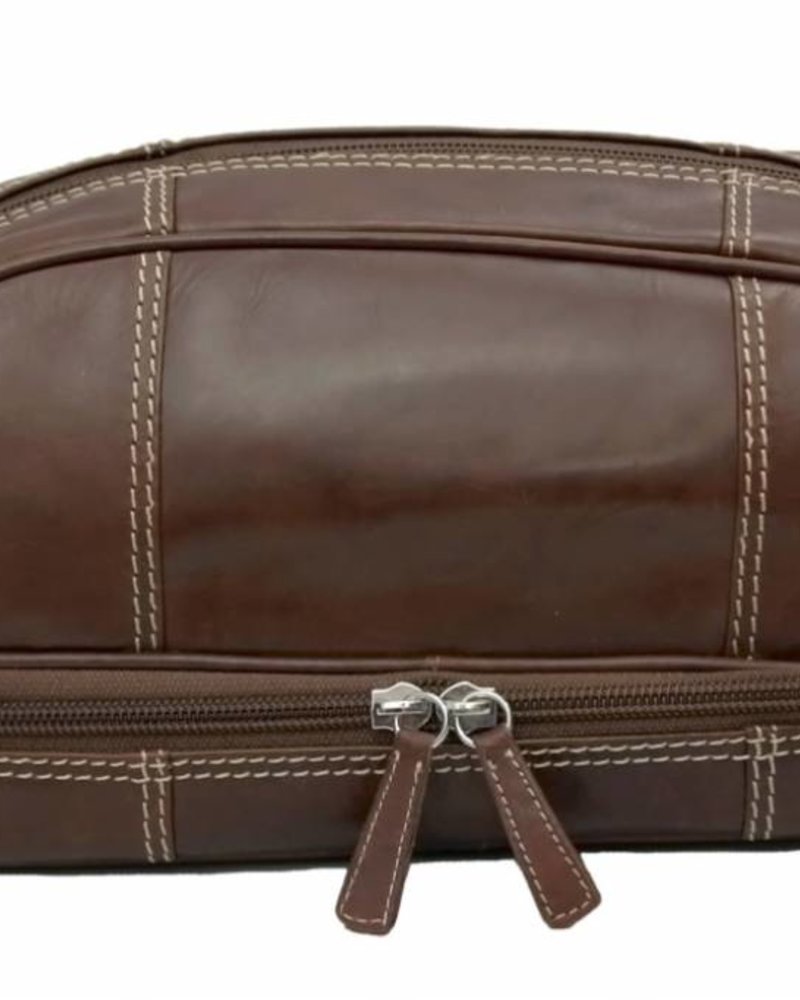 ILI Leather Deluxe Leather Men's Toiletry Kit