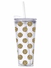 SlanT Collections 22oz. Gold Glitter Dot Tumbler