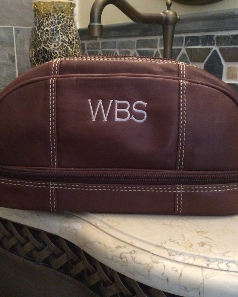 ILI Leather Deluxe Leather Men's Toiletry Kit