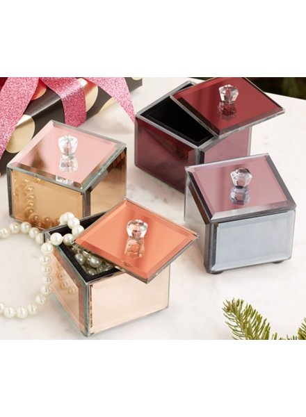 Glass Jewelry Box with Monogram