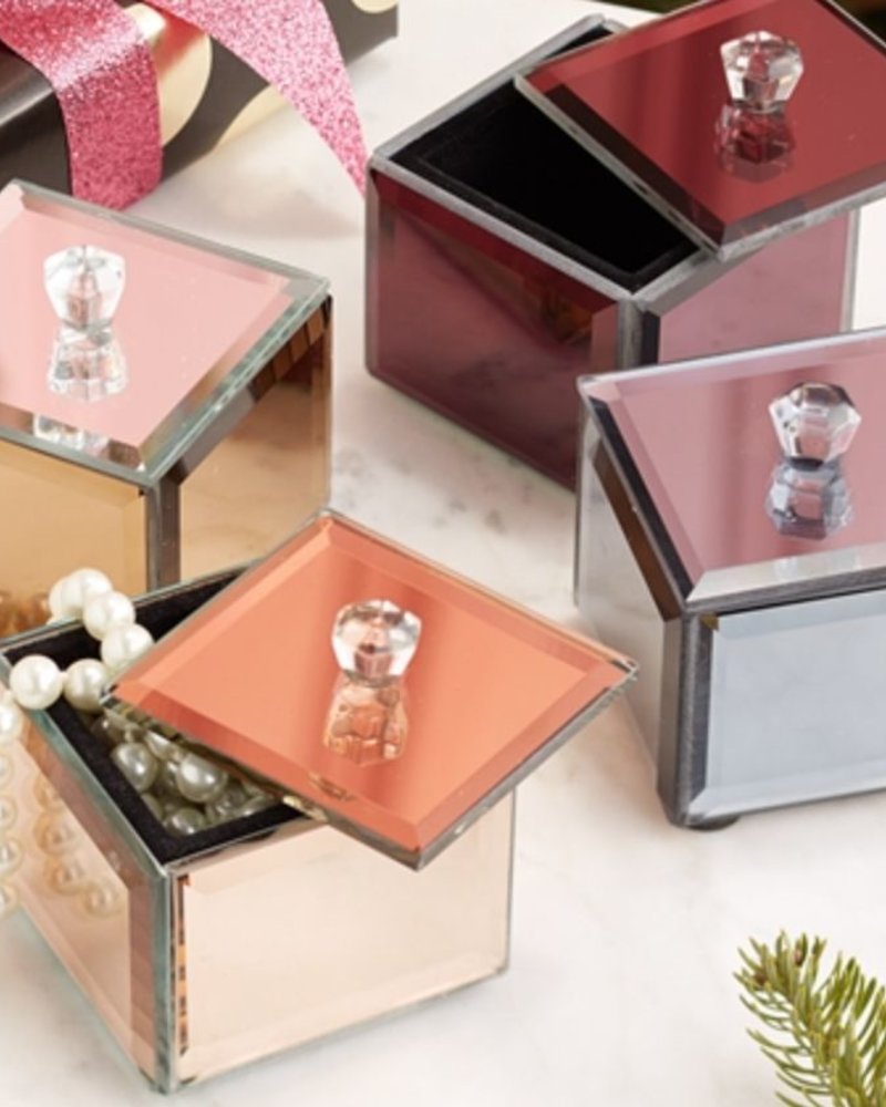 Glass Jewelry Box with Monogram
