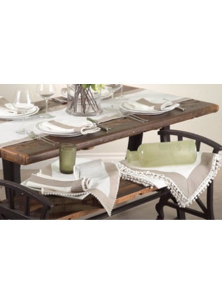 Saro Home GOods PomPom Napkins - each