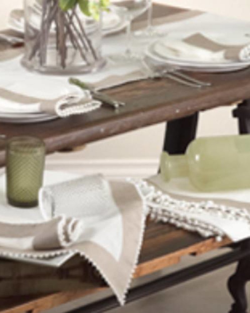 Saro Home GOods PomPom Napkins - each