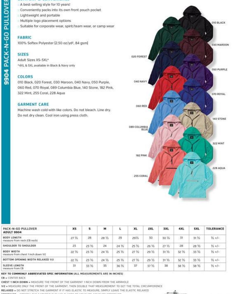 1/4 Zip Pullover Raincoat in a Pocket