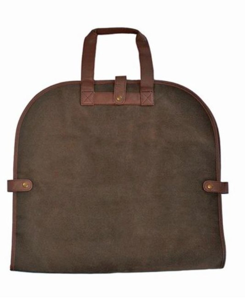 Brown Scotch Grain Garmet Bag
