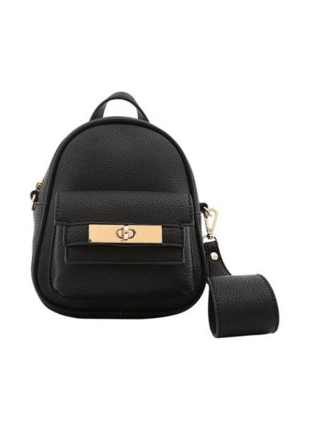 Mikey Black Mini Backpack