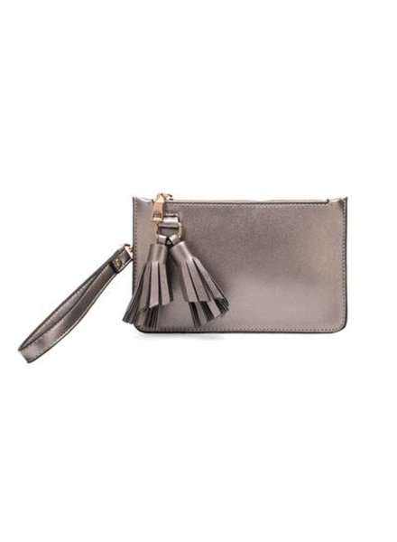 Farah Pewter Wristlet with Tassel