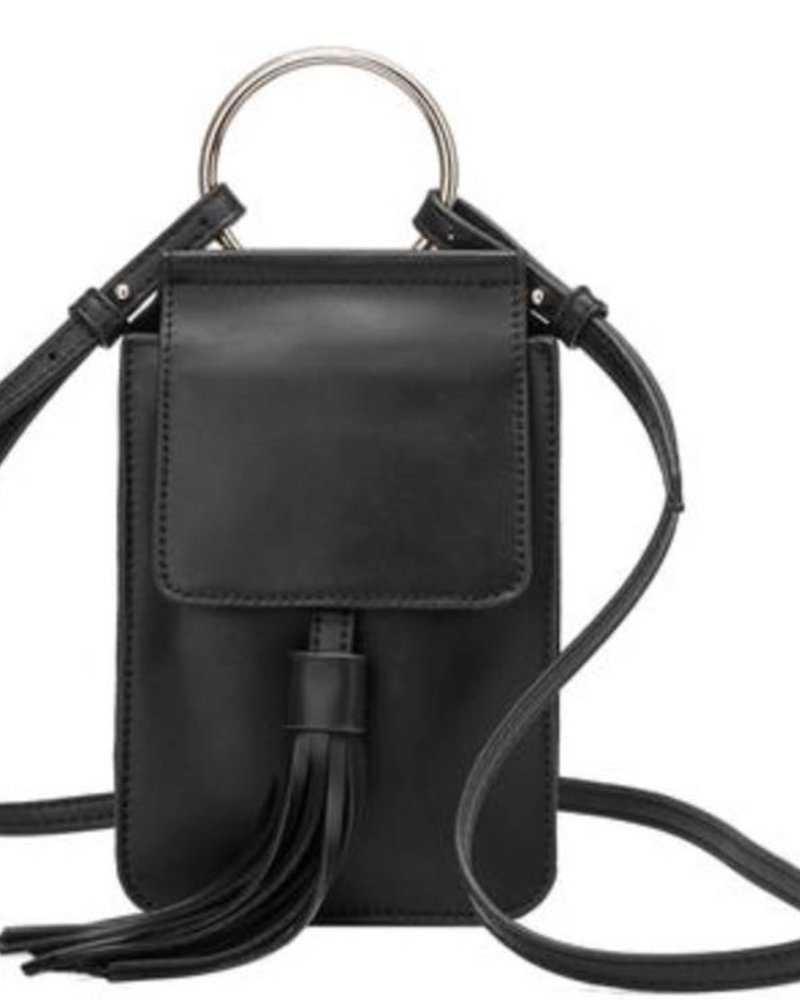 Dory Cross Over Bag with Tassel - Black