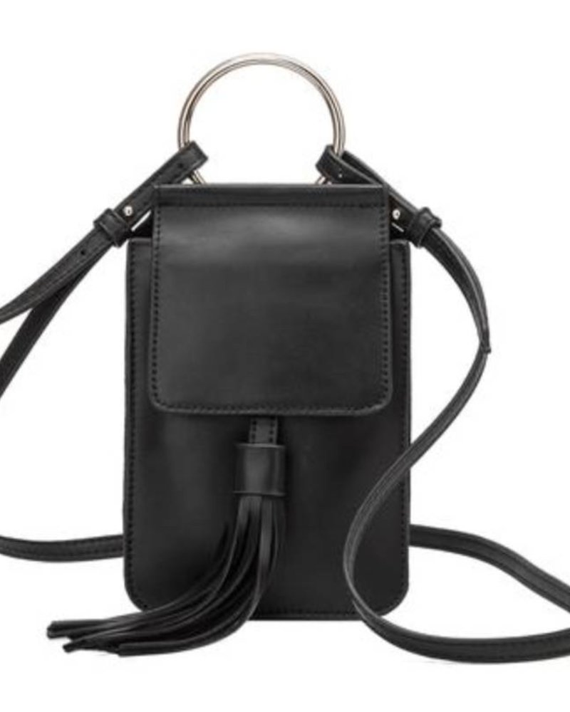 Dory Cross Over Bag with Tassel - Black