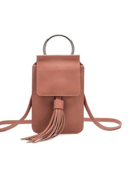 Dory  Cross Over Bag with Tassel - Blush