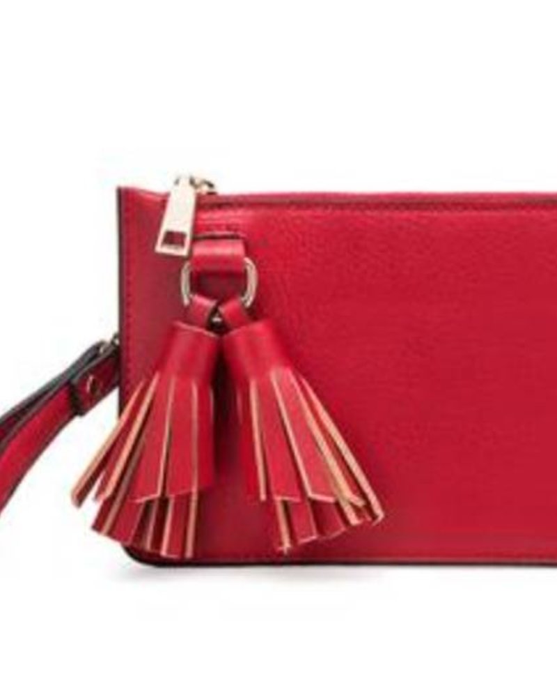 Farah Black Wristlet with Tassel