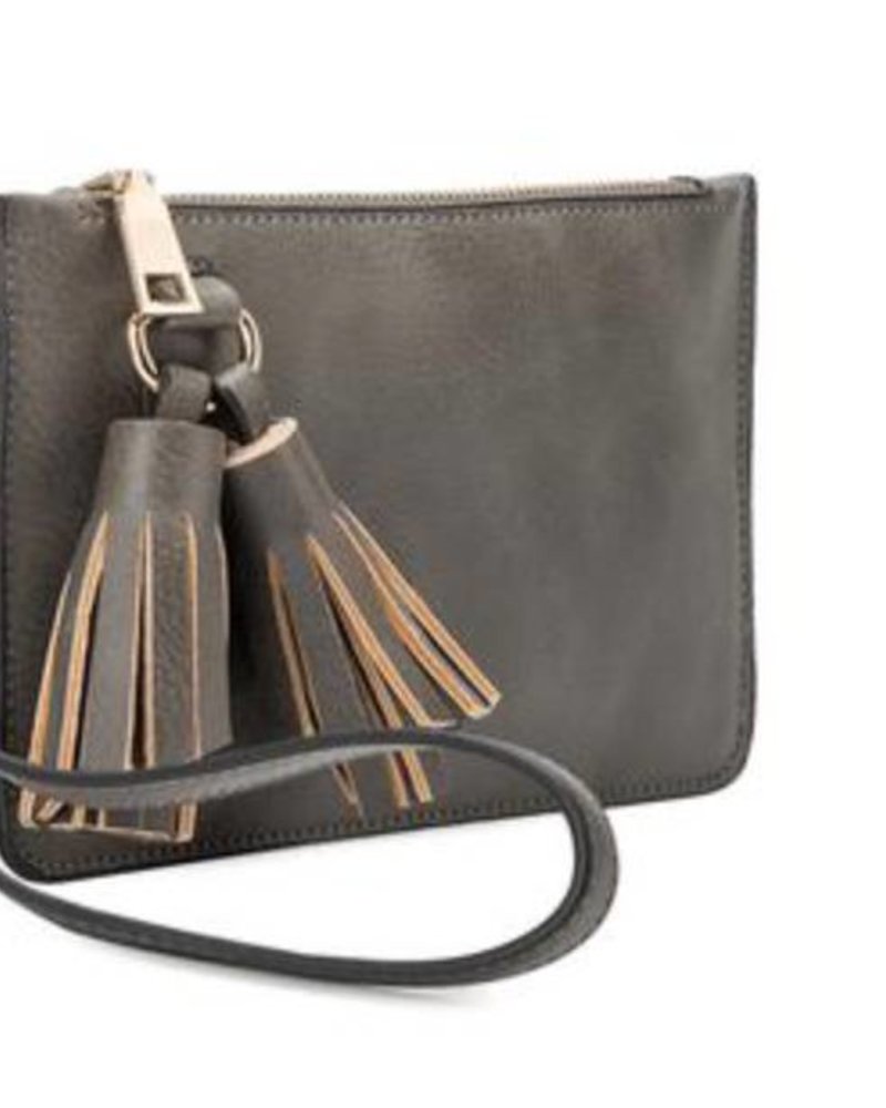 Farah Black Wristlet with Tassel