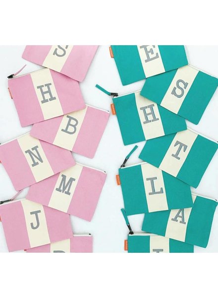 Vertical Colorblock Zip Pouch