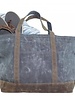 Large Waxed Canvas Boat Tote Olive with Khaki Trim
