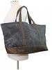 Large Waxed Canvas Boat Tote Olive with Khaki Trim