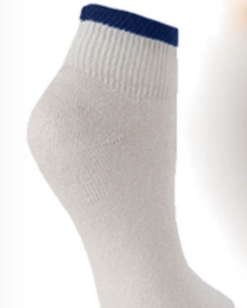 Blue trimmed cheerleading socks