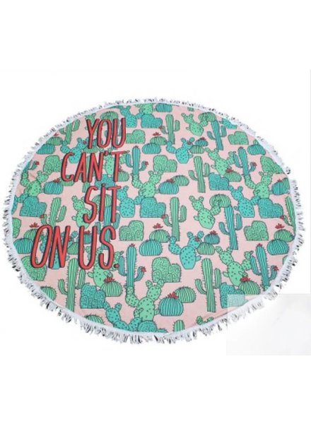 Round Beach Towel - Cactus