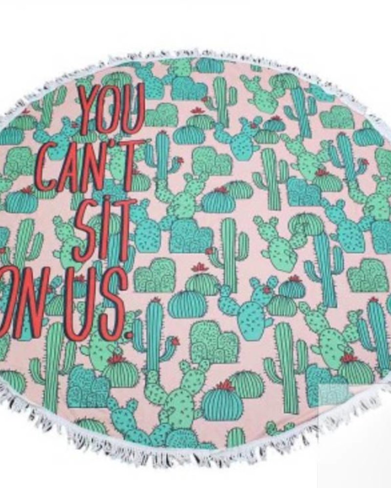Round Beach Towel - Cactus