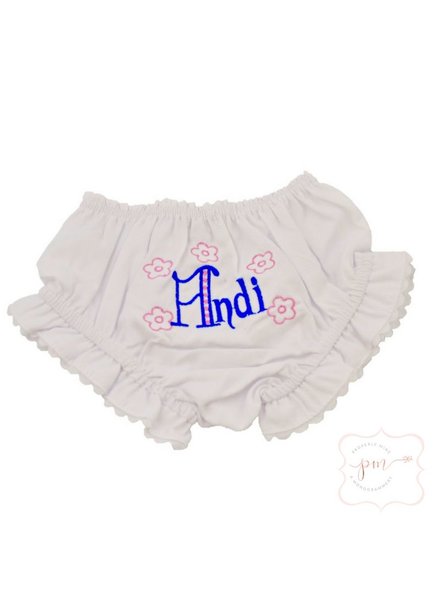 White Eyelet Trimmed Bloomers
