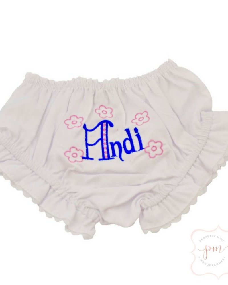 White Eyelet Trimmed Bloomers