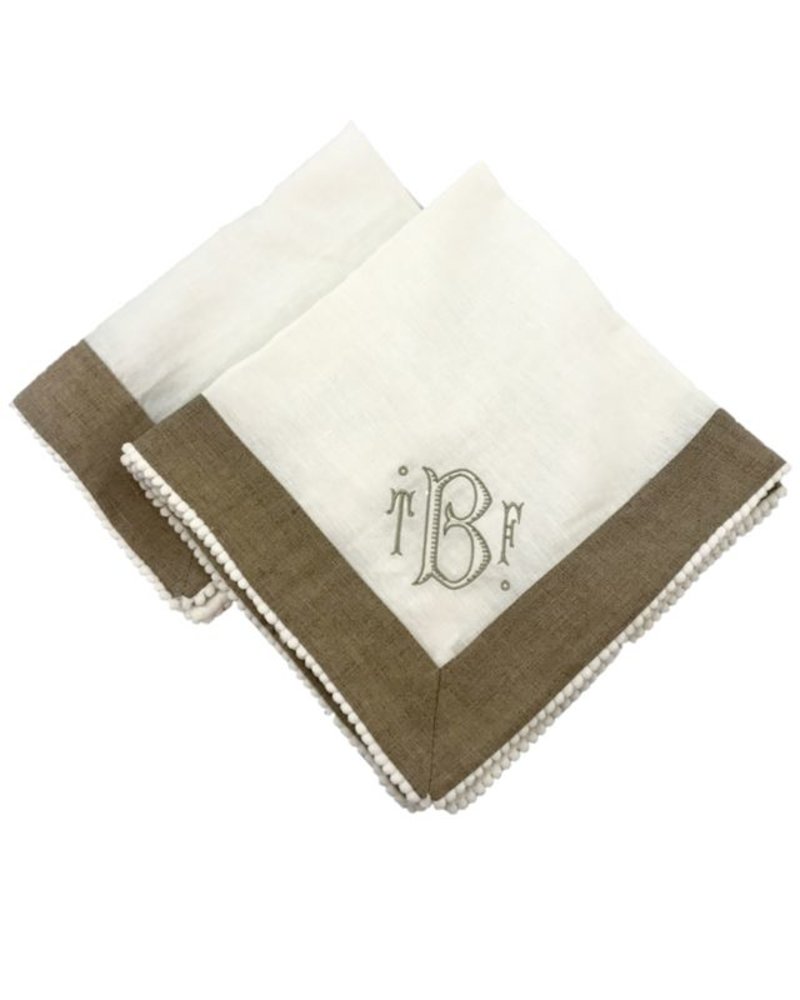 Saro Home GOods PomPom Napkins - each