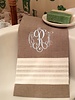 Saro Home GOods Pleated Linen Hand Towel