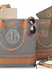 Color Dunes Urban Tote Grey with Leather trim