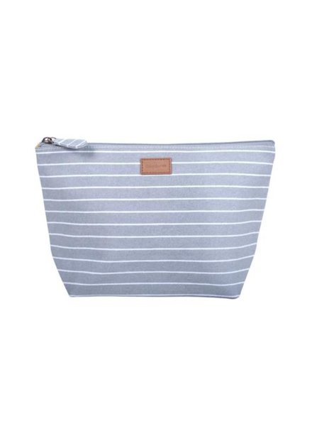 Color Dunes Grey Striped Pouch