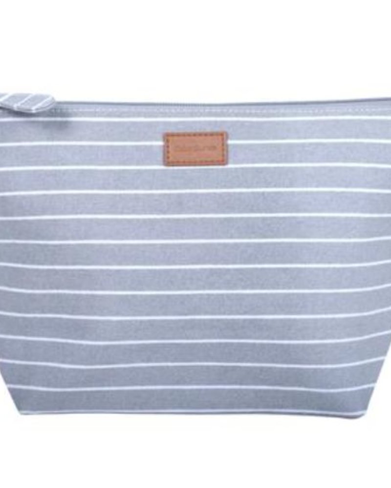 Color Dunes Grey Striped Pouch