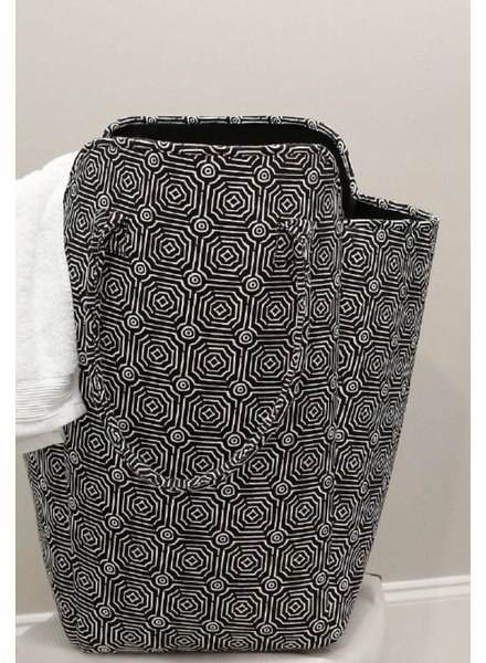 The Buckhead Betties Black and White Standing Laundry Bag