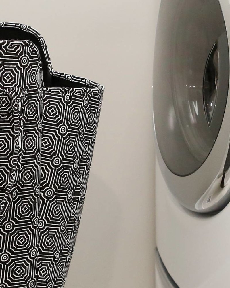 The Buckhead Betties Black and White Standing Laundry Bag
