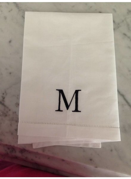 Saro Home GOods Hemstitched Guest Towel White