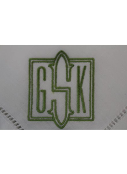 Saro Home GOods Hemstitch Napkin - monogrammed