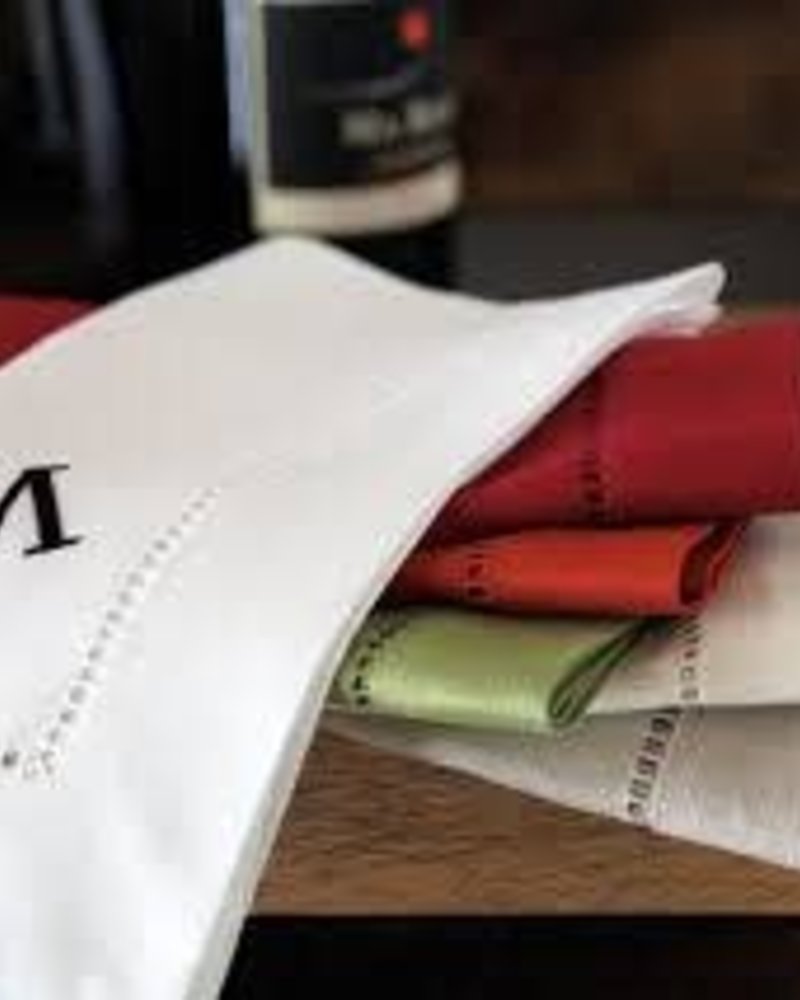 Saro Home GOods Hemstitch Napkin - monogrammed