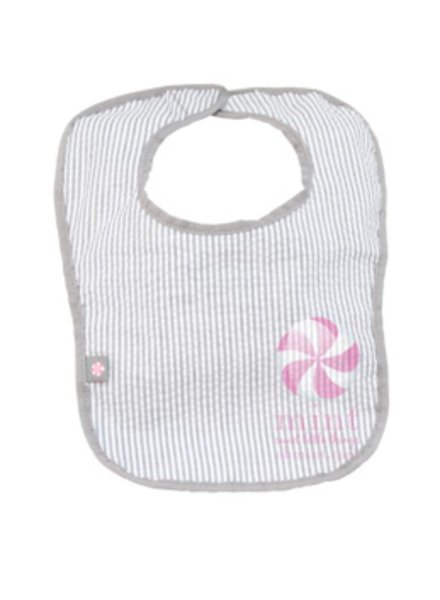 Oh Mint Seersucker Velour Bib