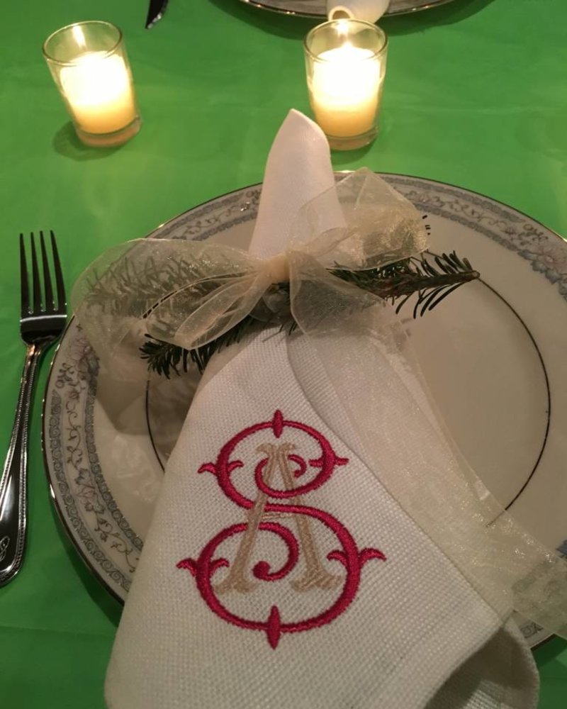 Beth Lacefield White Linen Napkin
