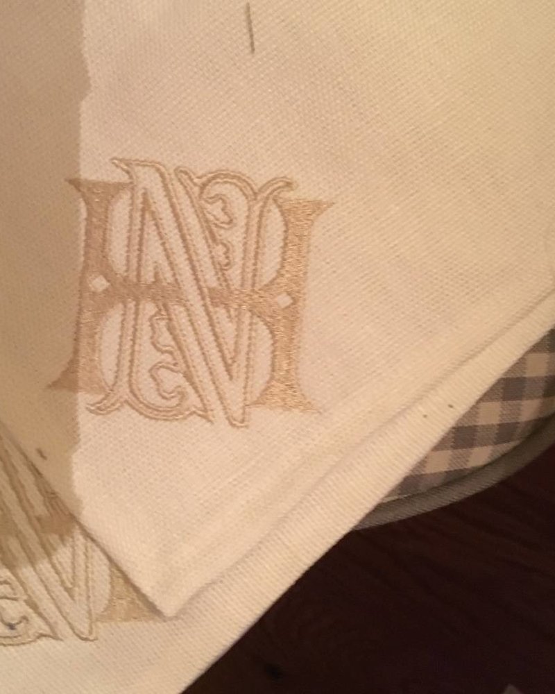 Beth Lacefield White Linen Napkin