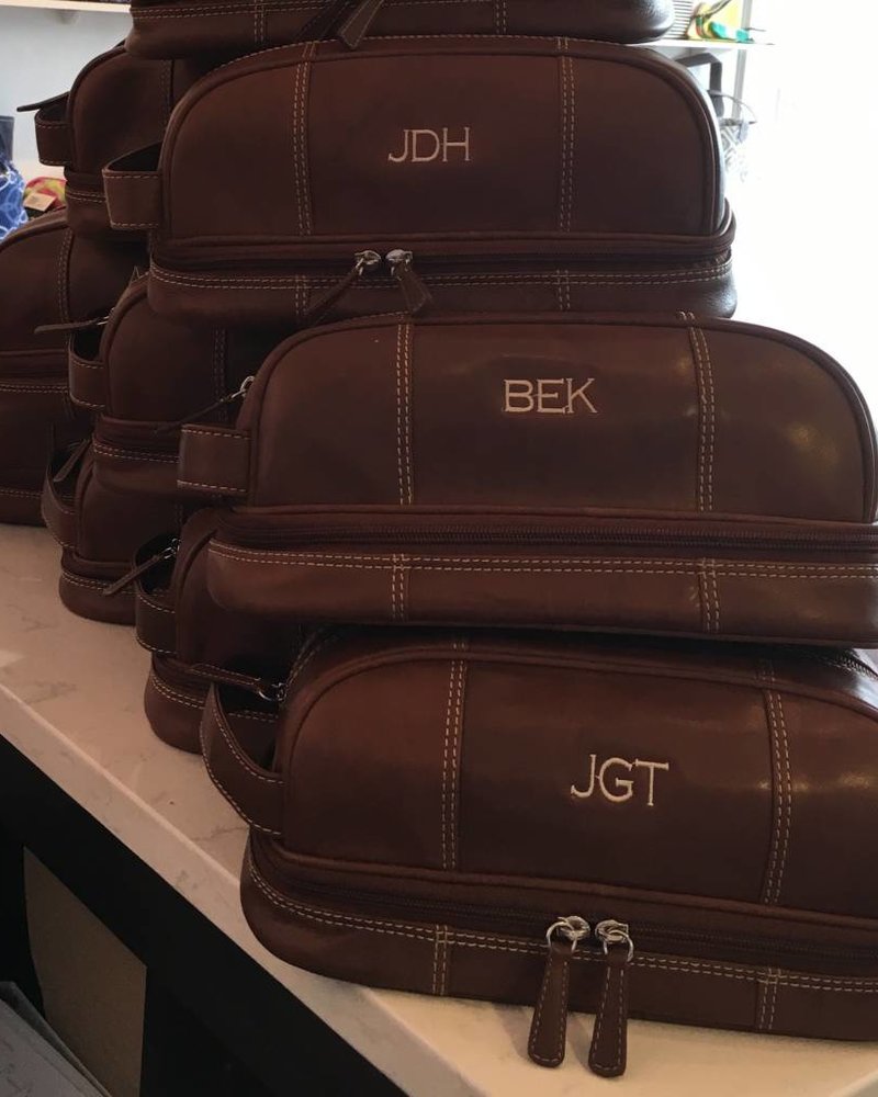 ILI Leather Deluxe Leather Men's Toiletry Kit