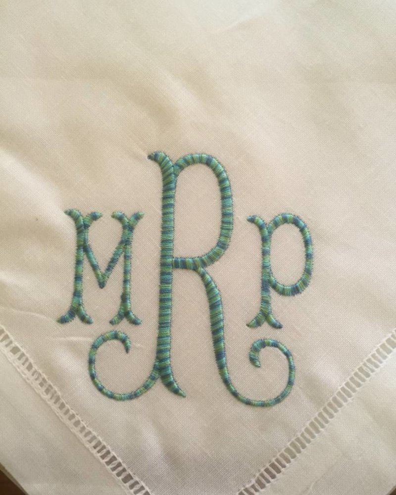 Saro Home GOods Hemstitch Napkin - monogrammed