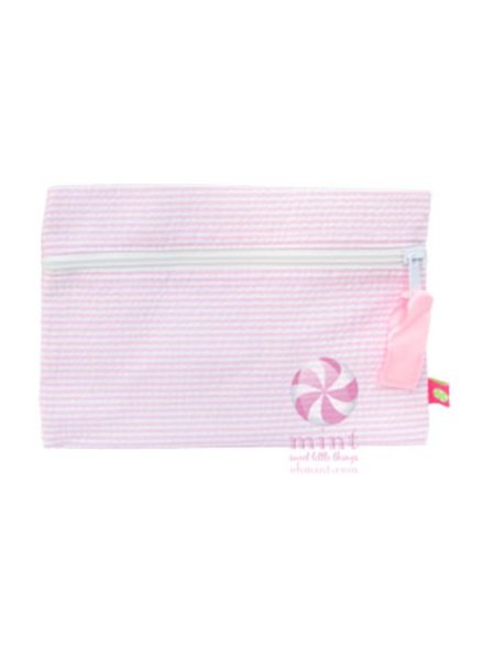 seersucker pouch pink