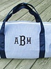 Blue Seersucker Duffle