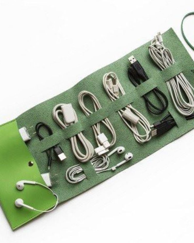 Brouk Leather Travel Cord Roll Pink