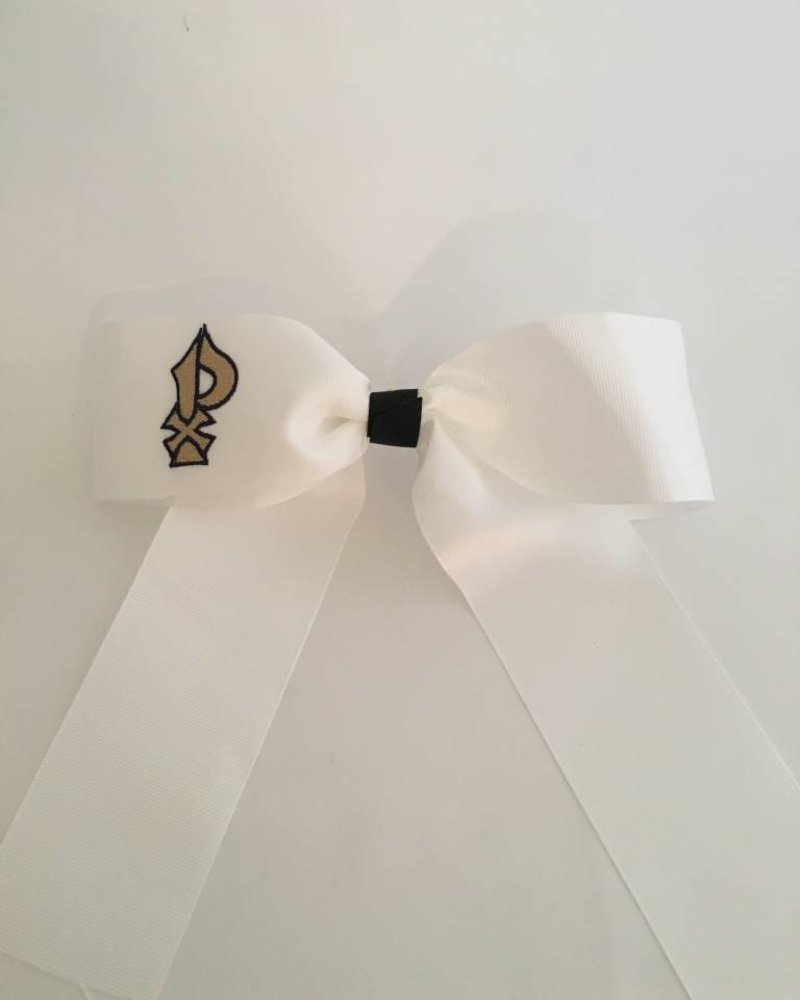 SPX White Cheer Bow with Name