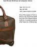 Vegan Leather Briefcase Brown
