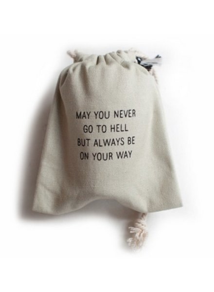 "May you never go to hell" shot glass set