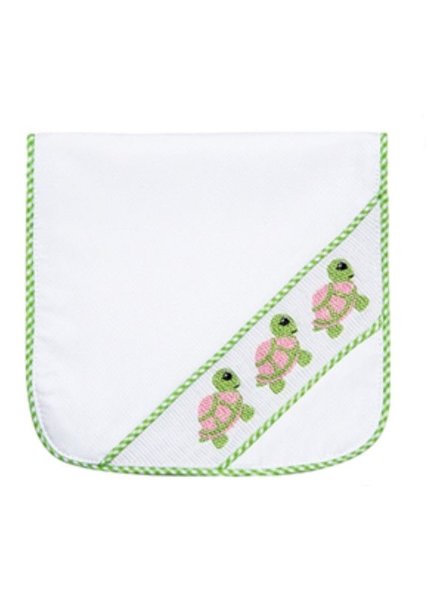 Main Street Collections Pink Turtle Burp Cloth