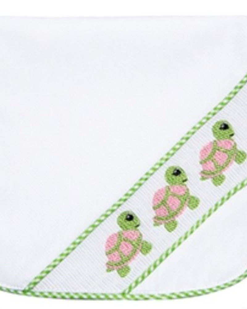Main Street Collections Pink Turtle Burp Cloth