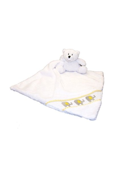 Yellow Elephant Plush Minky Blanket